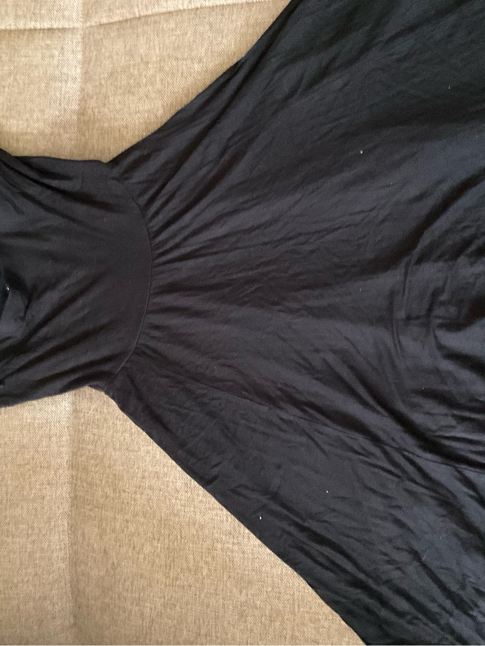 Express Black Maxi Dress with Flared Skirt